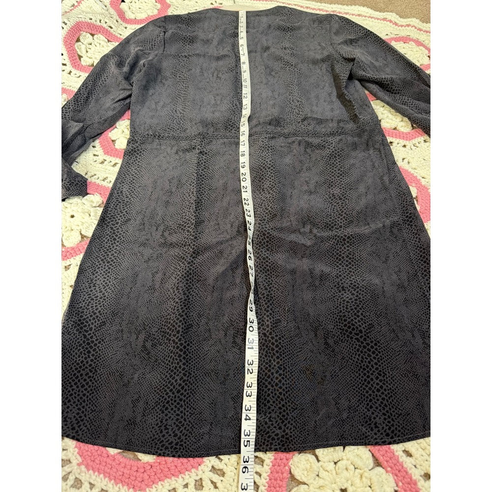 Rails Hana Cobra Silk Mini Dress Charcoal Grey Snakeskin Print Size Small - Picture 11 of 11